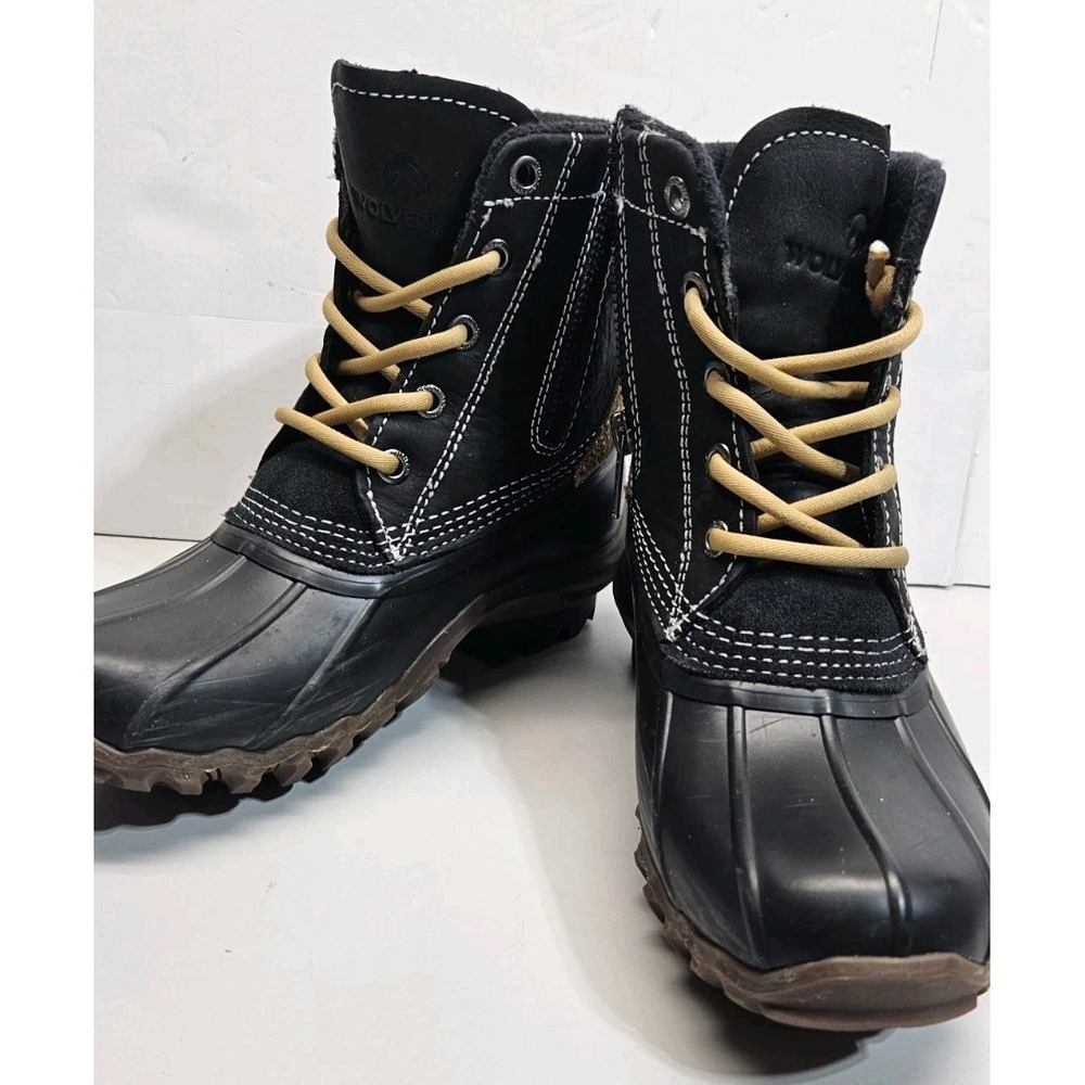 Wolverine Boots Womens 5M UK 3 Waterproof Leather Duck Torrent Black Flex‎ Welt